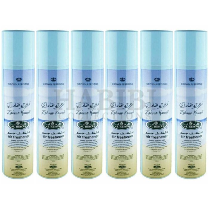 6x Zahrat Hawaii Crown Perfumes Air Freshener By Al Rehab