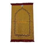 Maroon Islamic Plain Floral Vine Prayer Mat