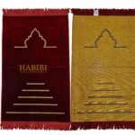 Maroon Islamic Plain Masjid Stairs Prayer Mat