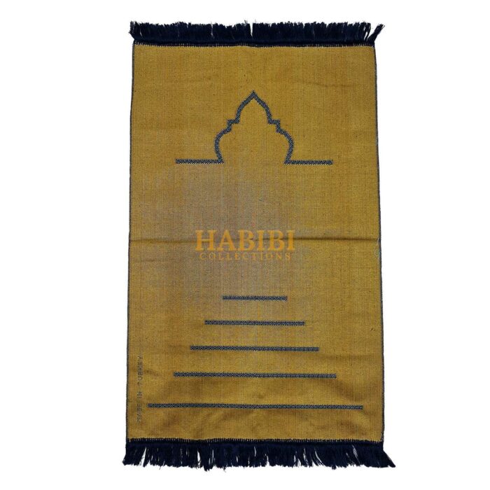 Navy Blue Islamic Plain Masjid Stairs Prayer Mat