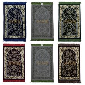 Super Soft Geometric Pattern Islamic Prayer Mat Jannamaz Musallah Turkish