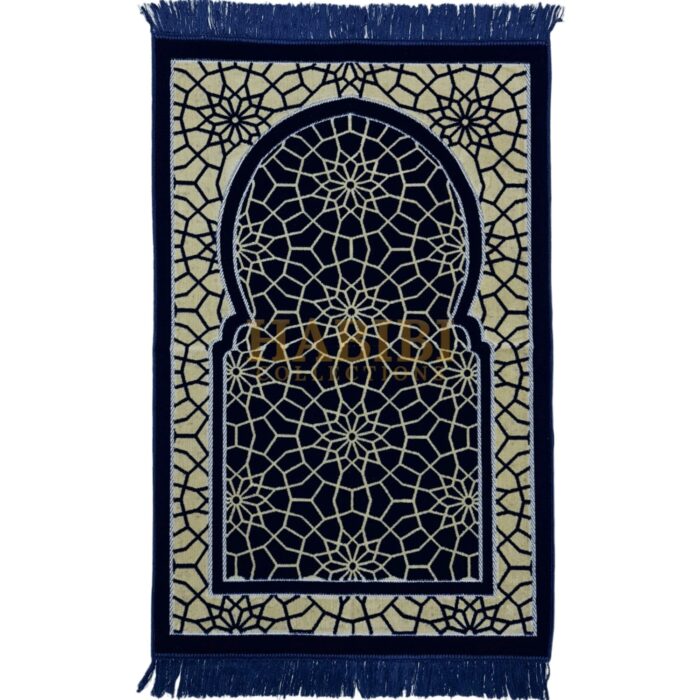 Super Soft Geometric Pattern Islamic Prayer Mat Jannamaz Musallah Turkish