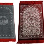 Red Safa Thick Islamic Floral Prayer Mat from Turkey