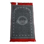 Red Safa Thick Islamic Floral Prayer Mat from Turkey