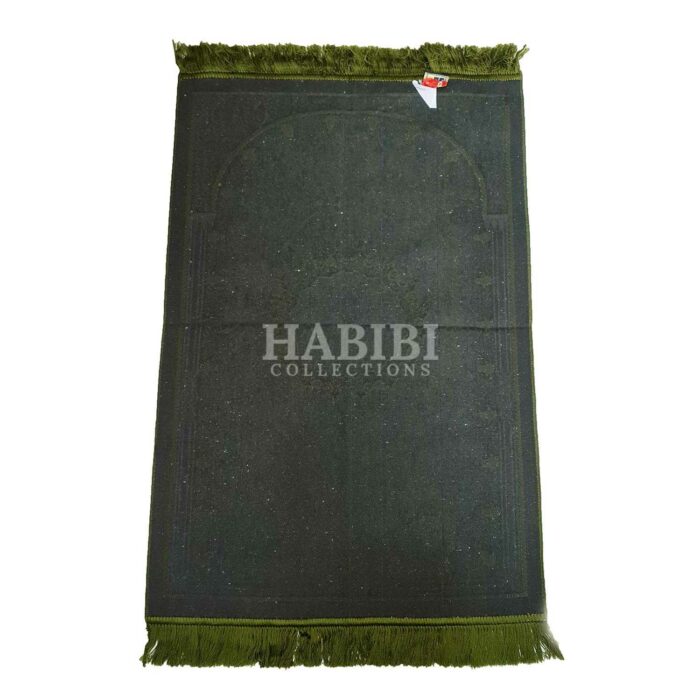 Green Safa Thick Islamic Floral Prayer Mat from Turkey