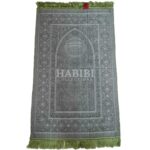 Green Safa Islamic Floral Kaaba Prayer Mat from Turkey