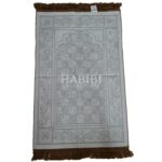 Brown Safa Islamic Floral Soft Prayer Mat from Turkey