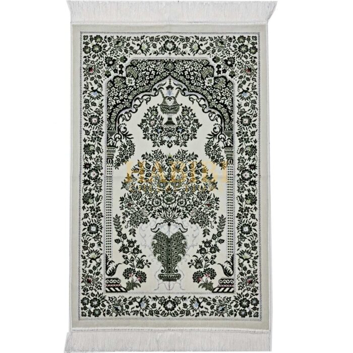 Turkish Super Soft Flower Vase Islamic Prayer Mat Jannamaz Musallah