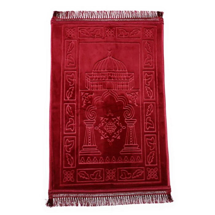 Bouncy Sponge Padded Dark Red Non-Slip Prayer Mat