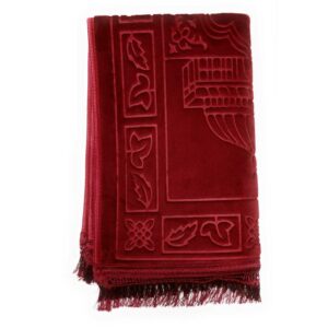 Bouncy Sponge Padded Dark Red Non-Slip Prayer Mat