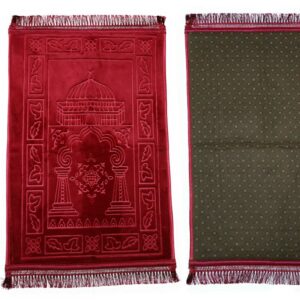 Bouncy Sponge Padded Dark Red Non-Slip Prayer Mat