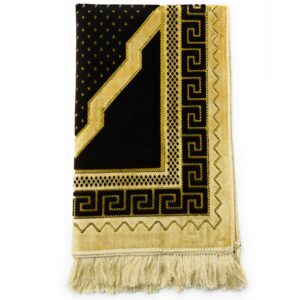 Luxurious Gold & Brown Geometric Prayer Mat