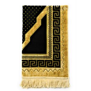 Luxurious Gold & Lime Geometric Prayer Mat