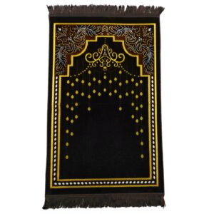 Brown Chandelier Floral Islamic Prayer Mat