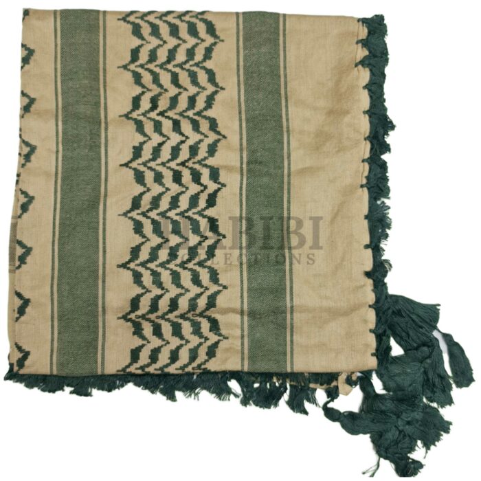 Green/Gold Shemagh Arab Head Scarf Wrap Arafat Keffiyeh Yashmagh