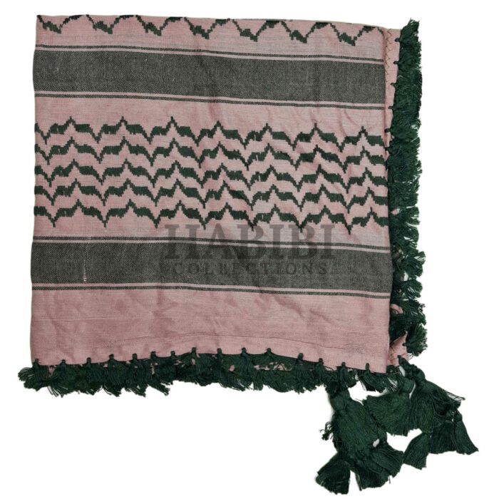 Green/Pink Shemagh Arab Head Scarf Wrap Arafat Keffiyeh Yashmagh