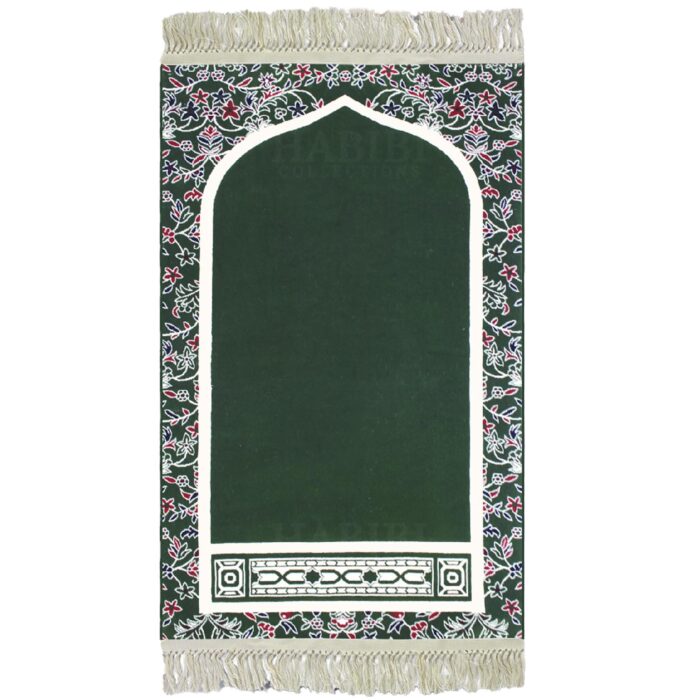 Haram Makki Green Prayer Mat By Minwal From Saudi Arabia Thick High Quality (1)