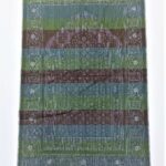 Off-White/Green Floral Pattern Prayer Mat Musallah Janamaz