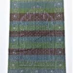 Off-White/Green Floral Pattern Prayer Mat Musallah Janamaz