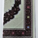Off-White/Maroon Floral Two-Tone Pattern Prayer Mat Janamaz