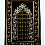 Brown Flower Arch Floral Pattern Prayer Mat Janamaz