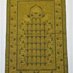 Teal Blue Flower Arch Floral Pattern Prayer Mat Janamaz