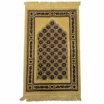 Beautiful Gold/Maroon New Pattern Prayer Mat Musullah Janamaz
