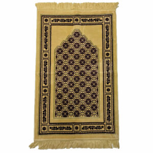 Beautiful Gold/Maroon New Pattern Prayer Mat Musullah Janamaz