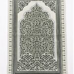 Green Floral Pattern Prayer Mat Musallah Janamaz