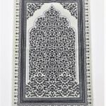 Navy Floral Pattern Prayer Mat Musallah Janamaz