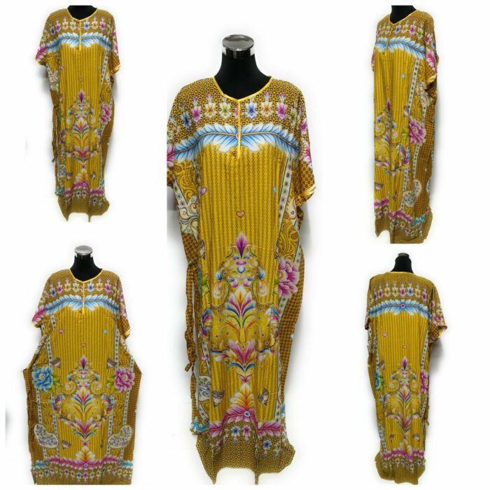 Indo6573duplcte Loose Free Fit Indonesian Kaftan Tunic Holiday Dress Beach Cover Up Dubai Abaya (18)