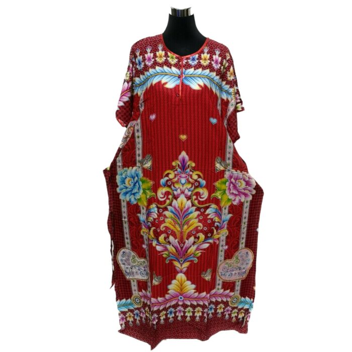 Indo6573duplcte Loose Free Fit Indonesian Kaftan Tunic Holiday Dress Beach Cover Up Dubai Abaya (2)