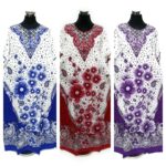 Indo6619 Loose Free Fit Indonesian Kaftan Tunic Holiday Dress Beach Cover Up Dubai Abaya