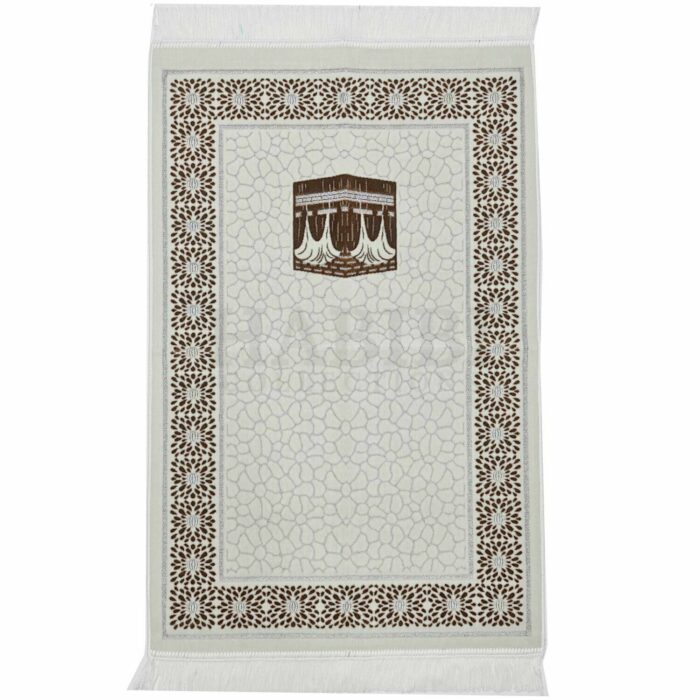 Islamic Kaaba Beautiful Pattern Prayer Mat Turkish Janamaz Musallah Rug. Extremely soft with a lovely, soft feel. Makes an ideal gift for a family or masjid where there are many people praying. Present this to someone who prays their five daily prayers and your reward will be ongoing. New design prayer mat based on beautiful geometric patterns. Product of Turkey by Saffa. VERY HIGH QUALITY! Dimensions: 27" x 44" (Approximate) Weight: 590-650g (Approximate)