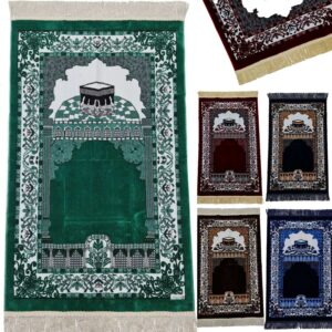 PREMIUM Islamic Kaaba Prayer Flower Mat Jannamaz Musallah