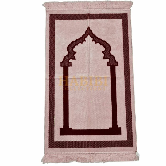 Minwal Adult Islamic Prayer Mat Soft Plain Arch from Saudi Arabia