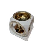 Jy940 White Ceramic Incense Bakhoor Burner,mabkhara ,burner High Quality Magnetic Top (1)