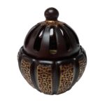 Jyr0945 Champagne Ceramic Incense Bakhoor Burner,mabkhara ,burner High Quality Magnetic Top (4)