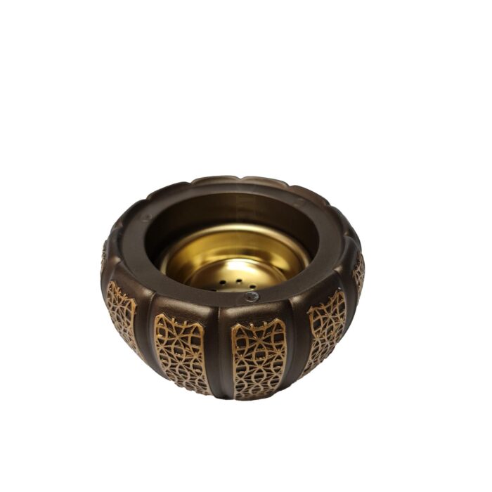 Jyr0945 Champagne Ceramic Incense Bakhoor Burner,mabkhara ,burner High Quality Magnetic Top (6)