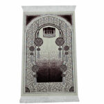 Kaba 001 Maroon New Safa Islamic Kaaba Design Prayer Mat From Turkeymar (2)