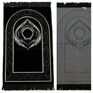 Kabastone Blkwht Hajar Aswad Black Stone Kaaba Islamic Prayer Mat From Turkey