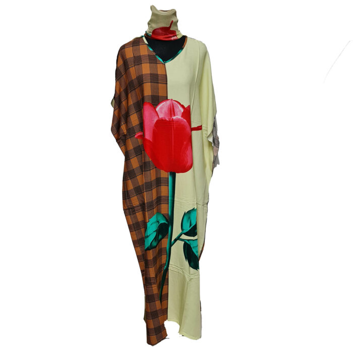 Kaftulp 001 Women Cotton Short Sleeves Tunic Kaftan0602 192622
