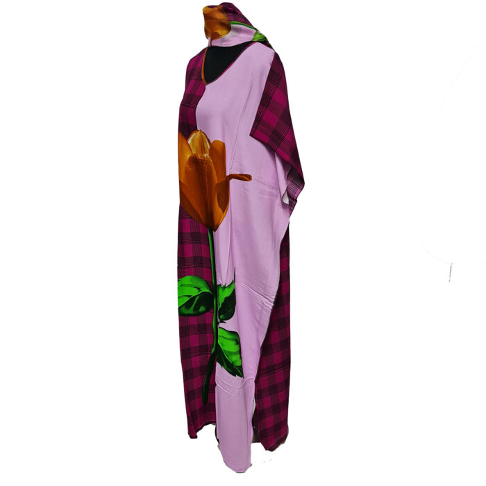 Kaftulp 002 Women Cotton Short Sleeves Tunic Kaftan0602 201118