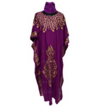 Kaftulp 004 Women’s Cotton Floral Multicoloured Kaftan Maxi Dress Free Size With Matching Scarf 182116