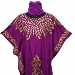 Kaftulp 004 Women’s Cotton Floral Multicoloured Kaftan Maxi Dress Free Size With Matching Scarf 182206