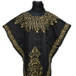 Kaftulp 005 Women’s Cotton Floral Multicoloured Kaftan Maxi Dress Free Size With Matching Scarf 182924