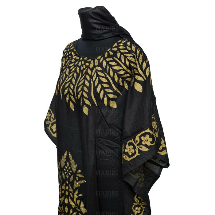 Kaftulp 005 Women’s Cotton Floral Multicoloured Kaftan Maxi Dress Free Size With Matching Scarf 182955