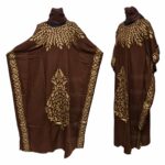 Kaftulp 006 Women’s Cotton Floral Multicoloured Kaftan Maxi Dress Free Size With Matching Scarf 06 04t220355.980