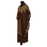 Kaftulp 006 Women’s Cotton Floral Multicoloured Kaftan Maxi Dress Free Size With Matching Scarf 183534