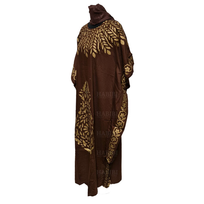 Kaftulp 006 Women’s Cotton Floral Multicoloured Kaftan Maxi Dress Free Size With Matching Scarf 183534